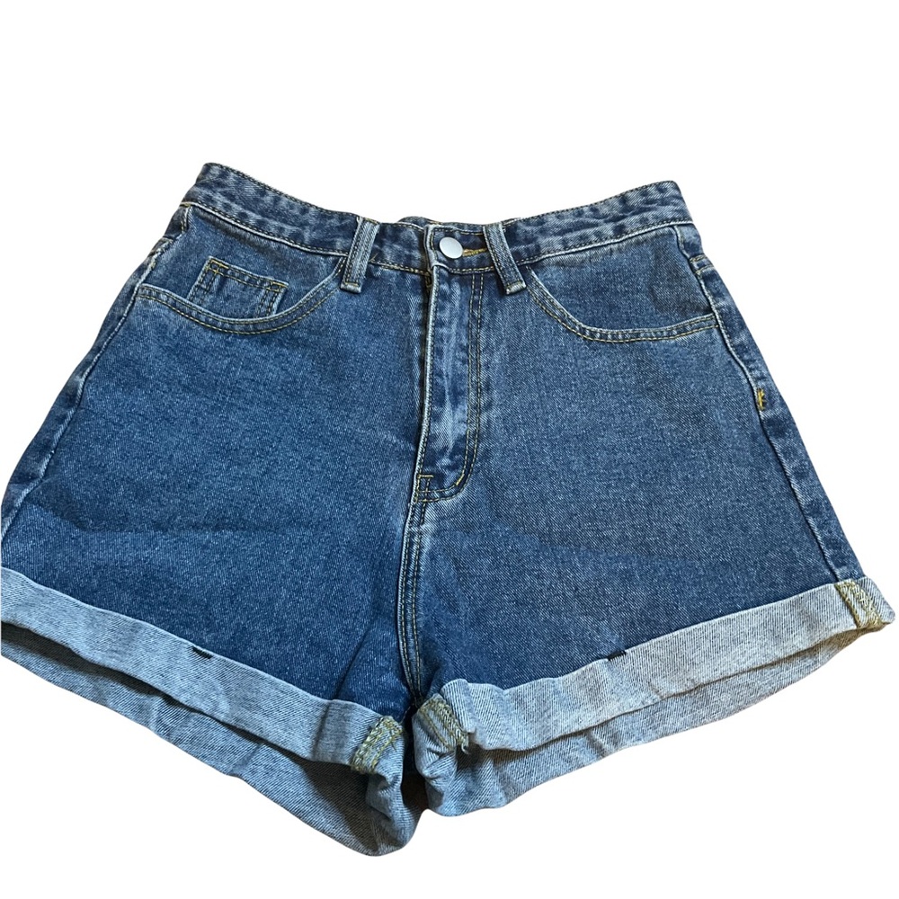 FINAL PRICE: Shein NEW Medium Wash High Waisted Denim Cuffed Shorts